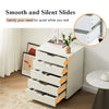 Office Cabinet Mobile Cabinet 5 Drawers with Wheels White
