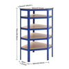 Heavy Duty Metal Garage Shelving Unit 5 Tiers Boltless Utility Storage Racking