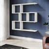 Wall Mounted White Book Shelves Unit Shelving Decorative Display Shelf Storage