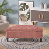 Velvet Storage Ottoman Footrest Bench Stool Box Seat Pouffe Chair Chest Bedroom