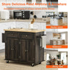 Rolling Sideboard Storage Cabinet Kitchen Cupboard with Drawers Home Living Room