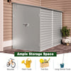 Metal Garden Shed, Lockable Tool Storage House Lean to Shed with Double Doors UK