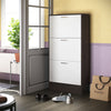 Compact Hallway Shoe Cabinet Wooden 3 Drawer Footwear Shoes Storage Organizer