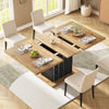 Telescopic Dining Table (110-140×80cm), Extendable Kitchen Table for 4-6 People