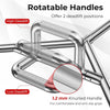 Heavy Duty Hex Barbell Trap Bar w/ Flat or Raised Knurled Handles-Silver