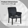 Executive Reception Chair Velvet Waiting Room Chair-Black