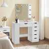 Dressing Table With 6 Drawers 10 LED Mirror Set Makeup Desk Vanity Table Bedroom