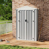 Small Garden Shed Metal Storage Box Outdoor Tool House Apex Roof Lockable 2 Door