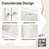 Freestanding Storage Organizer Bathroom Floor Cabinet-White