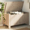 Wooden Storage Box with Lid - Solid Pine Wood - 100 x 49 x 54 - Untreated D0Y7