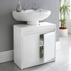 White High Gloss Bathroom Under Sink Cabinet Basin Cupboard Bathroom Storage