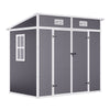 6 x 4 ft Plastic Shed Outdoor Garden Tools Storage House Double Doors，Window