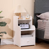 PVC Bedside Table Cabinet with Drawer for Bedroom Sofa Side Table End Tables