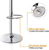 2 Pcs Bar Stools Armless Breakfast Bar Stools w/ Backrest Swivel Chrome Base PU