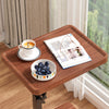 C Shaped End Table, Small Side Table for Couch, Sofa Table for Living Room