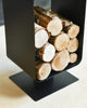 Contemporary Black Log and Kindling Store
