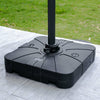 Patio Parasol Base Sets Offset Cantilever Umbrella Sun Shade Rainproof Canopy
