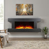 52inch 2kW Electric Fireplace Suite Remote WIFI Control 7 Media Flame Side Lamp