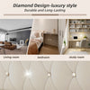 Daybed Velvet Upholstered Bed Single Bed Guest Bed Sofa Bed with Trundle Beige