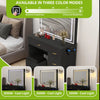 Vanity Dressing Table Stool Set Makeup Desk with 4 Drawers and LED Lights Mirror