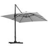 Patio Parasol Base Sets Offset Cantilever Umbrella Sun Shade Rainproof Canopy