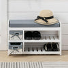 Shoe Bench Shoes Storage Organizer Baskets Cabinet Cushioned Seat Home Hallway