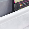 Children Bookshelf Kids Sling Book Rack with Storage Bins Toys Organizer White
