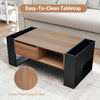 Modern Coffee Table with Drawer Storage Shelf Wooden Table Living Room Furniture