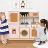 Toddler Play Kitchen Set Pretend Play Kitchen-Pink