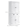 Freestanding Kitchen Pantry Cupboard Storage Cabinet with Doors White