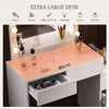 Modern Dressing Table Large Vanity Set with LED Mirror Cabinet Stool Drawers UK