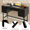 120cm Home Office Desk with Storage-Black