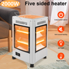 2000W Electric Heater Space Heater for Bedroom Office Indoor With Wheel Portable