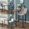 2 Pcs Faux Leather PU Bar Stools Diamond Seat Kitchen Modern Salon Pub Chairs