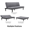 Modern 3 Seater Fabric Sofa Bed Recliner Leaning Couch Settee Home Theater Futon