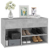Shoe Bench Concrete Grey cm Engineered WoodNew