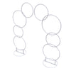 2Pcs Half Moon Metal Frame Wedding Arch Backdrop Stand Flower Display Prop 189cm