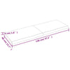 GuyAna Wall Shelf Brown 120x40x4 Treated Solid Wood Oak,Wall Shelves, P2P7