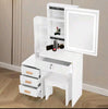 Dressing Table with Led Lights Large Mirror Drawer Desk Ambient Lock + Stool UK