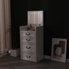 Modern Makeup Vanity Dressing Table with Stool Set Flip Top LED Mirror Storage