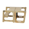 3-in-1 Wooden Kids Step Stool Toddler Learning Tower Kitchen Helper W/ Blackbord