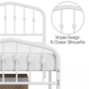Metal Bed Frame with Arched Headboard and Footboard/Heavy Duty Slat Support