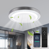 LED Ceiling Fan Light Dimmable Living Room Chandelier Lamp With Remote Control