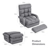 2 IN 1 Folding Lazy Sofa Lounger Floor Gaming Armchair Bed Recliner Adjustable