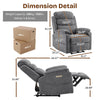 Electric Recliner Chair Sofa Massage Armchair with Cup Holder/Wireless Charging