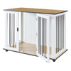 Furniture Style Dog Crate, Puppy Cage End Table, Pet Kennel House with Doors
