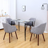 Rectangle Tempered Glass Top Dining Table 120cm Modern Kitchen Furniture Table