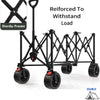 Flamaker Folding Festival Wagon, Big Wheels, Camping, Fishing, Beach Trolley