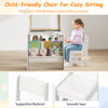 Children Furniture Set Multifunctional Kids Activity w/ Easel & Chair-Grey