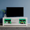 Modern 120cm TV Unit Cabinet Stand 2 Drawer High Gloss Front with RGB LED Lights